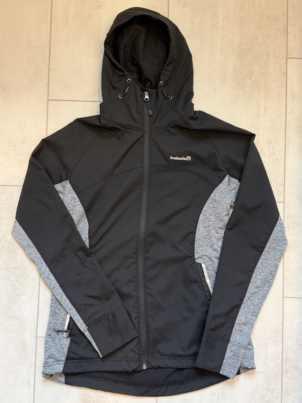 Avalanche Black & Gray Women's Hooded Softshell Jacket
